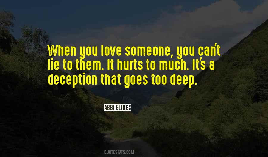 Deception Love Quotes #718987