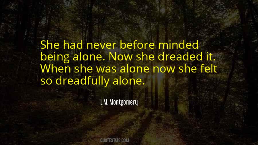 She Was Alone Quotes #164810
