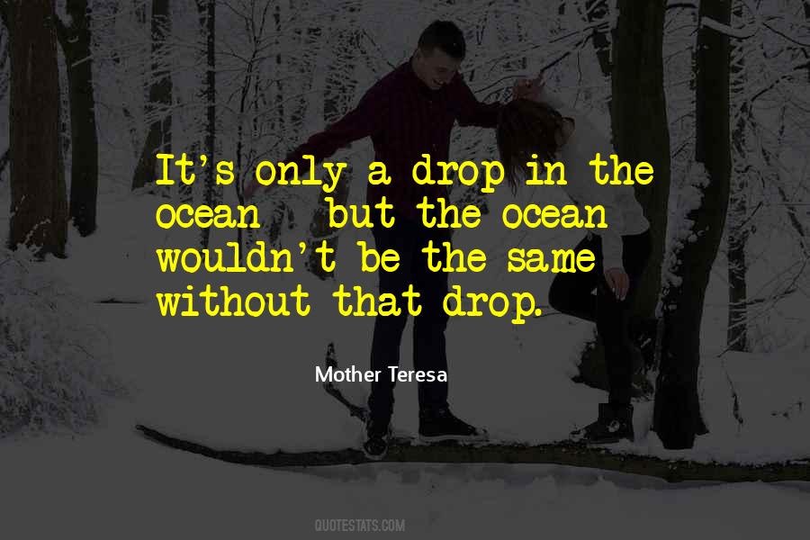 Drop In The Ocean Quotes #1500515