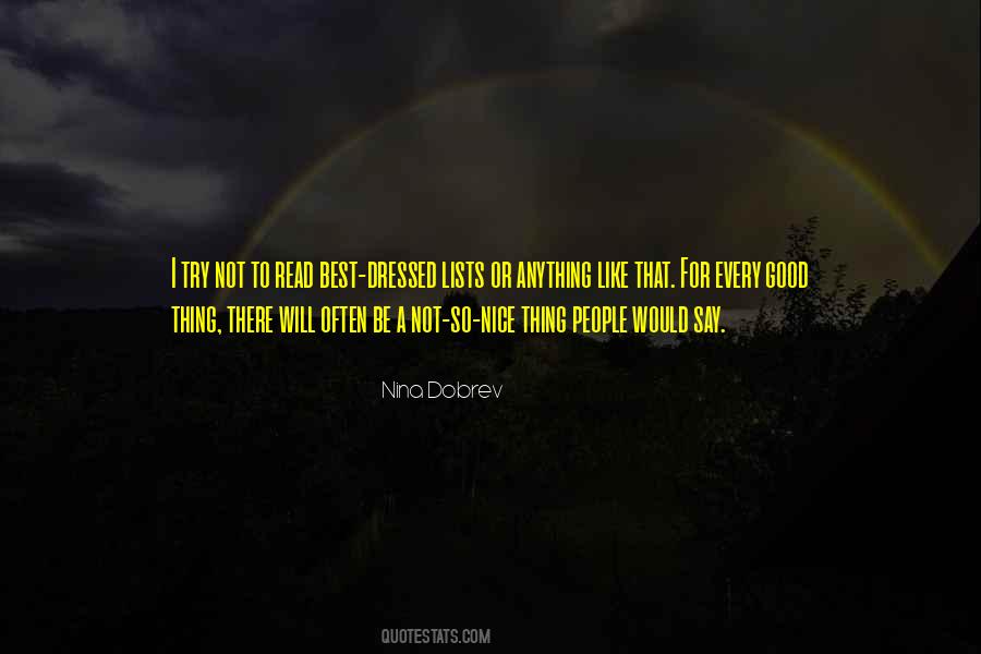 Good To Be Nice Quotes #625104