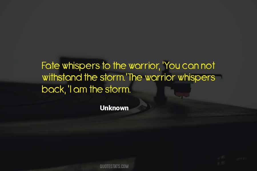 Warrior Storm Quotes #33215