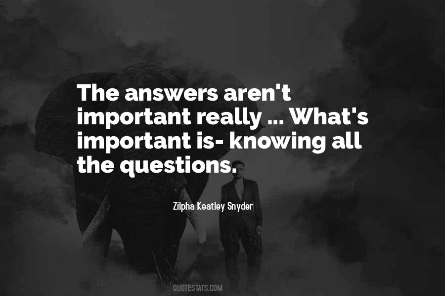 All The Questions Quotes #1204377