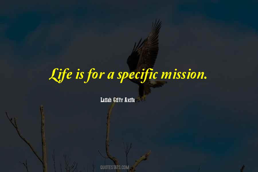Life Is A Mission Quotes #165814