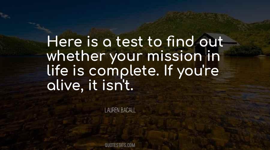 Life Is A Mission Quotes #31053