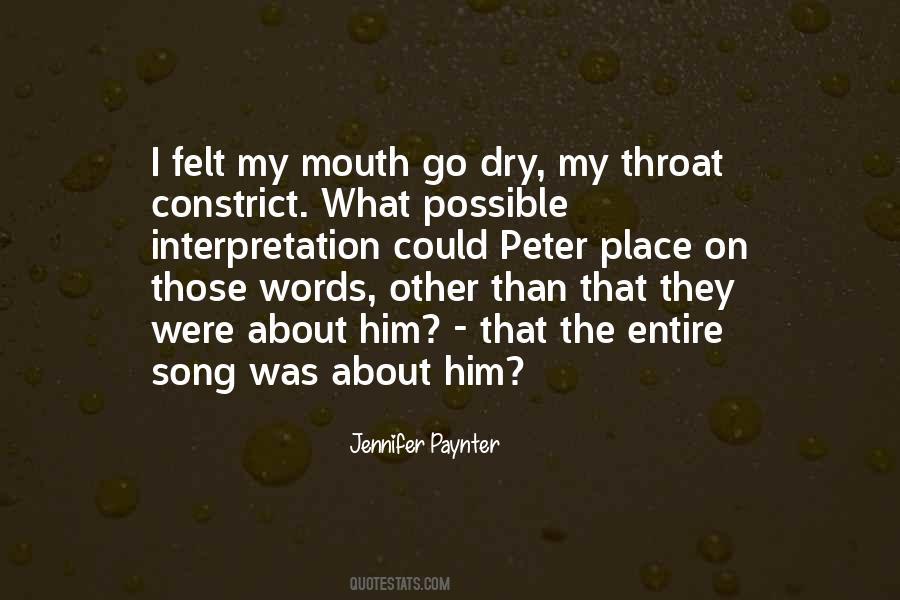 Dry Throat Quotes #813536
