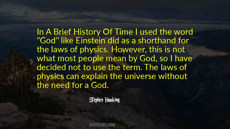 A Brief History Of Time Quotes #30973