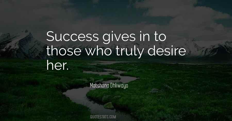 Desire Success Quotes #757251