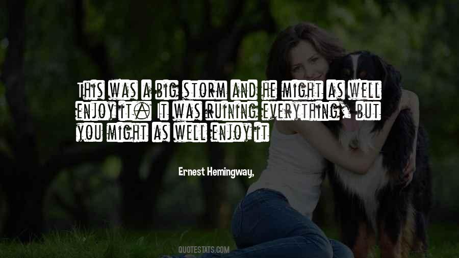 Enjoy The Storm Quotes #588564