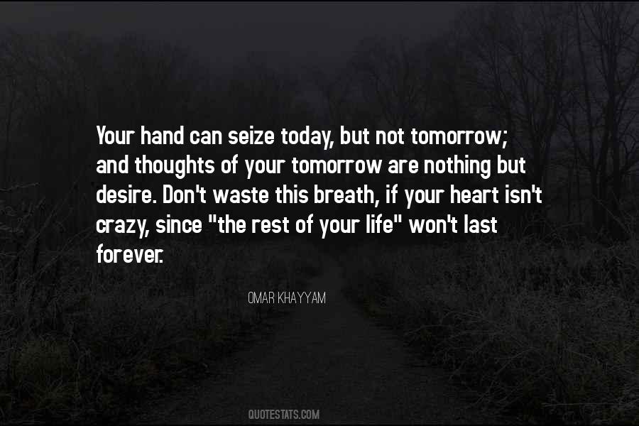 Seize Tomorrow Quotes #1163978