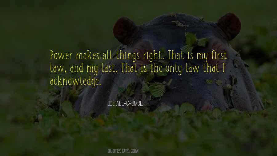 First Law Quotes #1075118