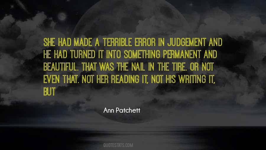Error Of Judgement Quotes #1728450