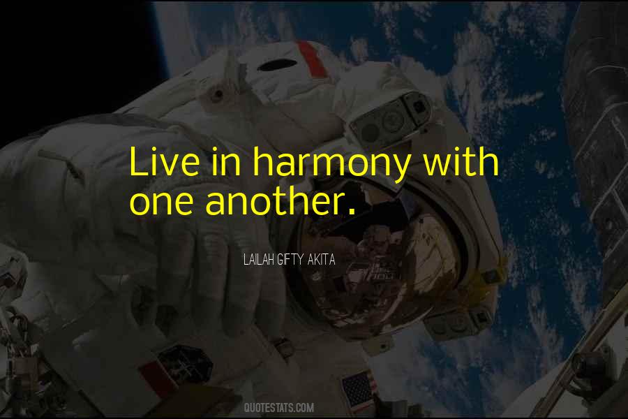 Harmony Life Quotes #488866