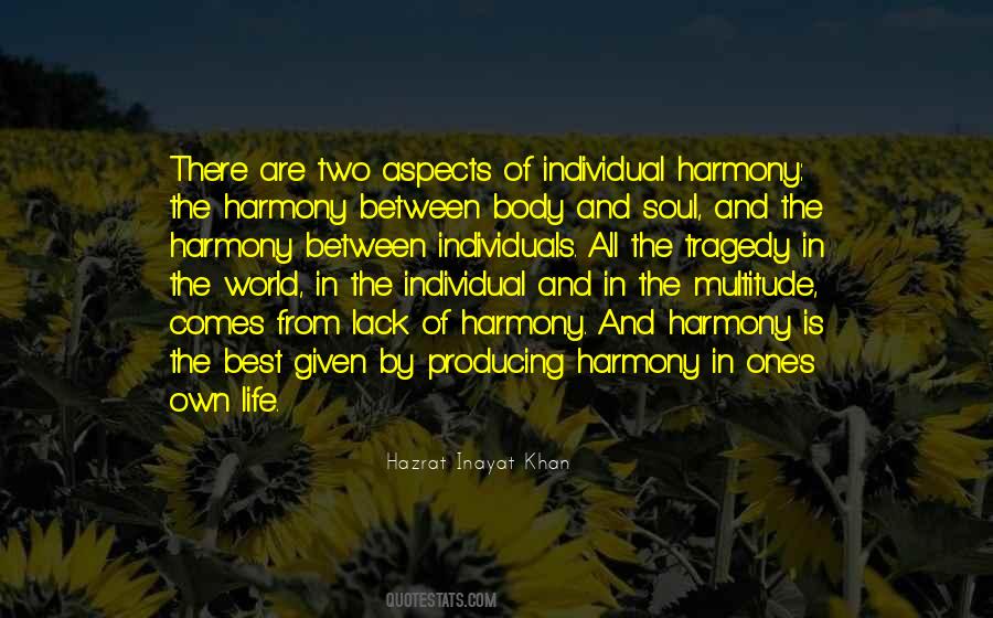 Harmony Life Quotes #612354