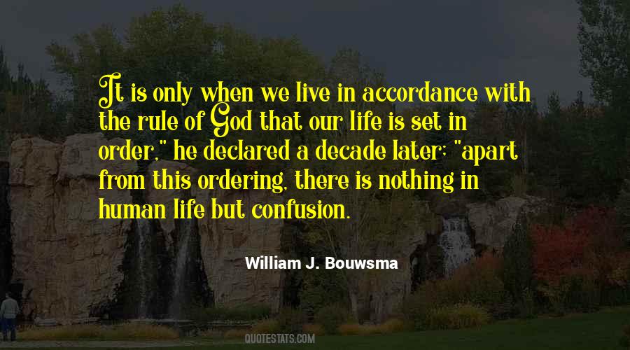 God Is A God Of Order Quotes #1606714