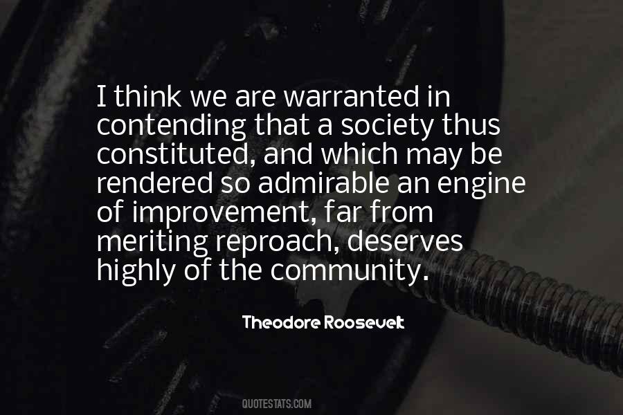 Improvement Of Society Quotes #1855766