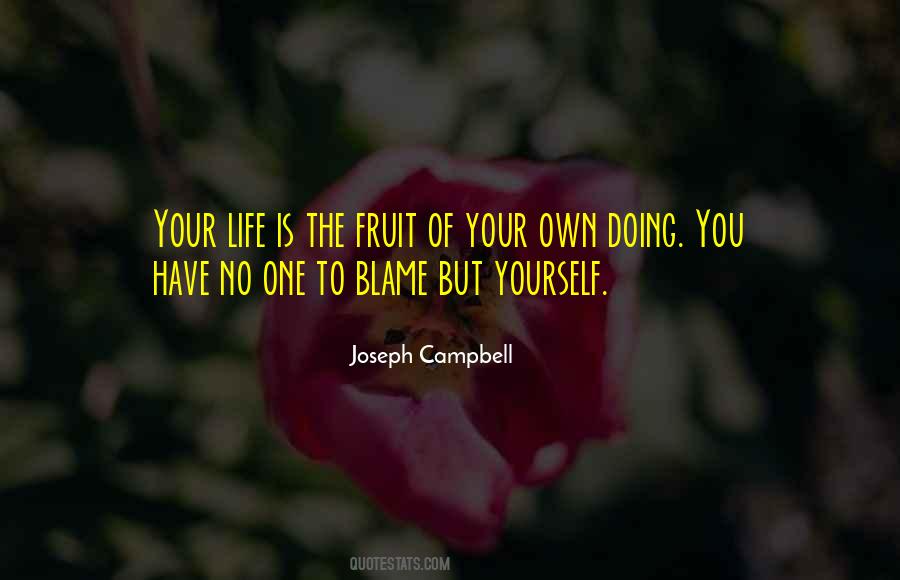 You Have No One To Blame But Yourself Quotes #430197