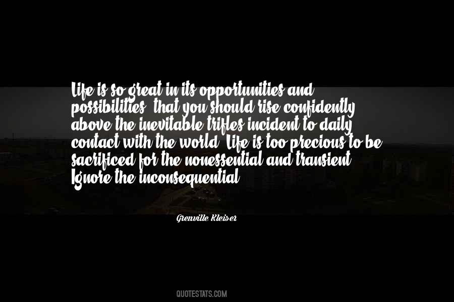 Life Is Inevitable Quotes #174300
