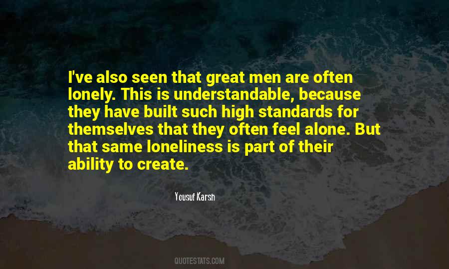 Lonely Men Quotes #109133