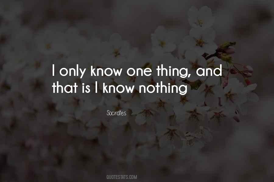 I Only Know That I Know Nothing Quotes #203617