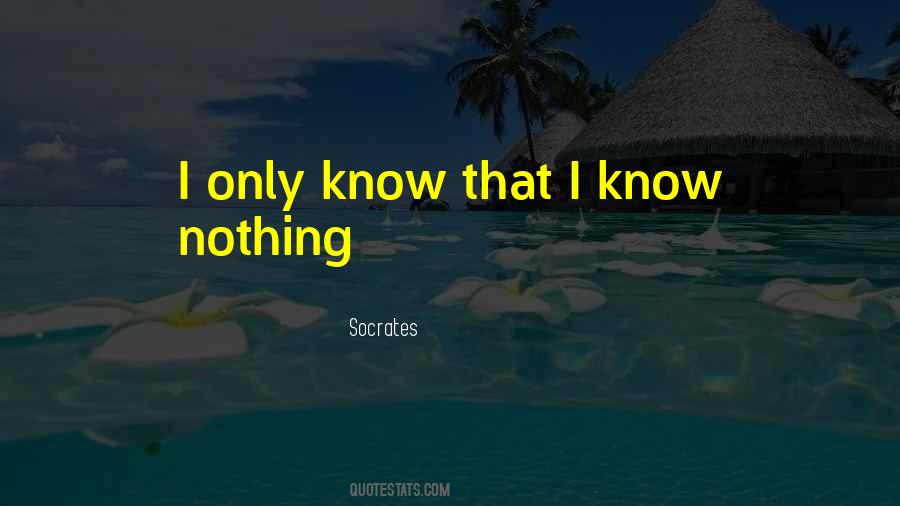 I Only Know That I Know Nothing Quotes #743760
