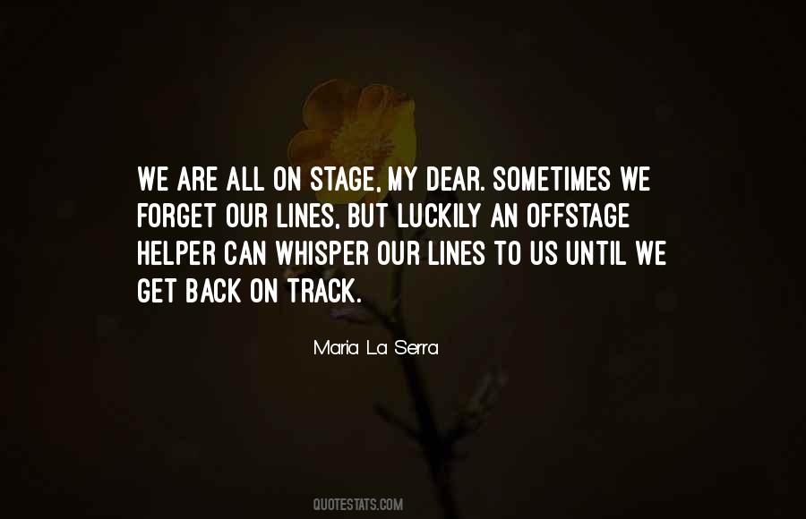 Life Back On Track Quotes #291443