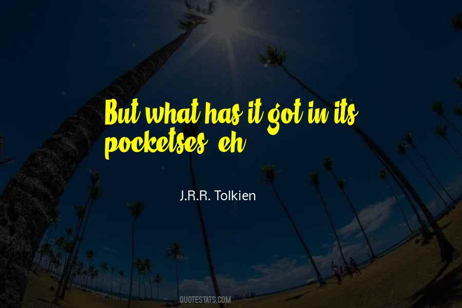 What Has It Got In Its Pocketses Quotes #1592824