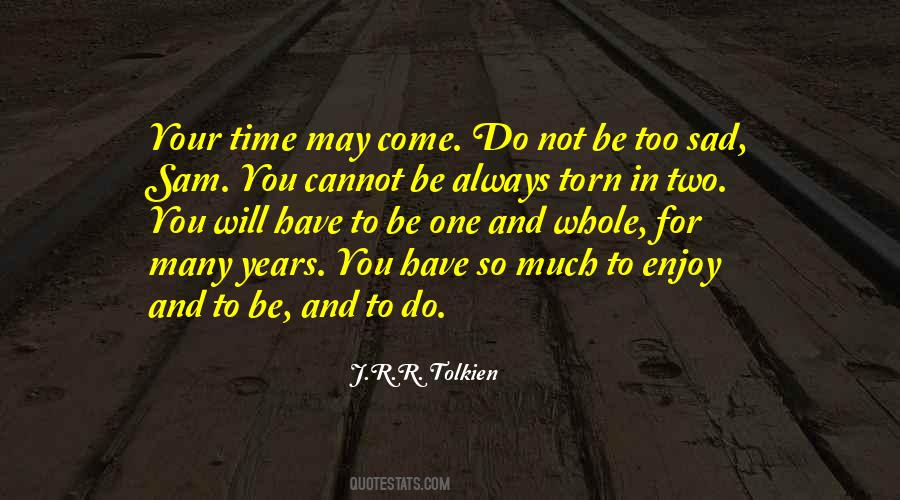 Not To Be Sad Quotes #464996