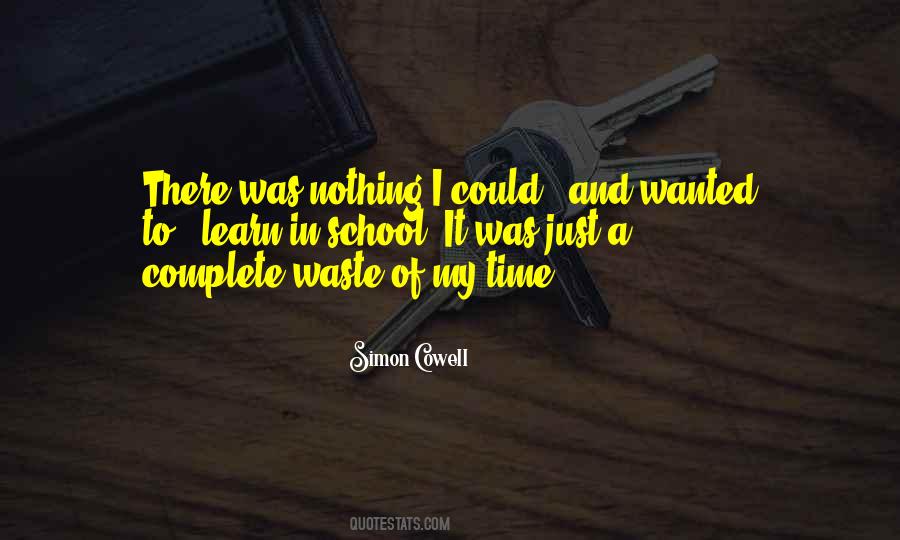 It Was A Waste Of Time Quotes #1002261