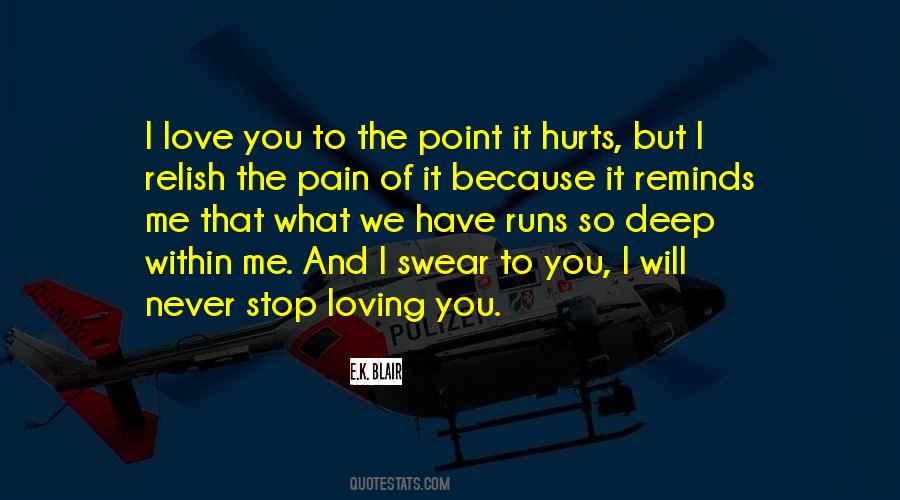 Pain Of Loving Quotes #1187702