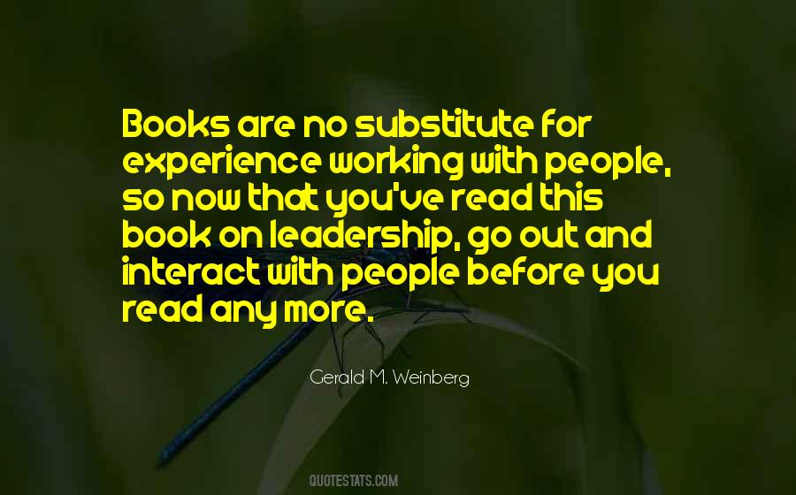 Experience Leadership Quotes #1249483