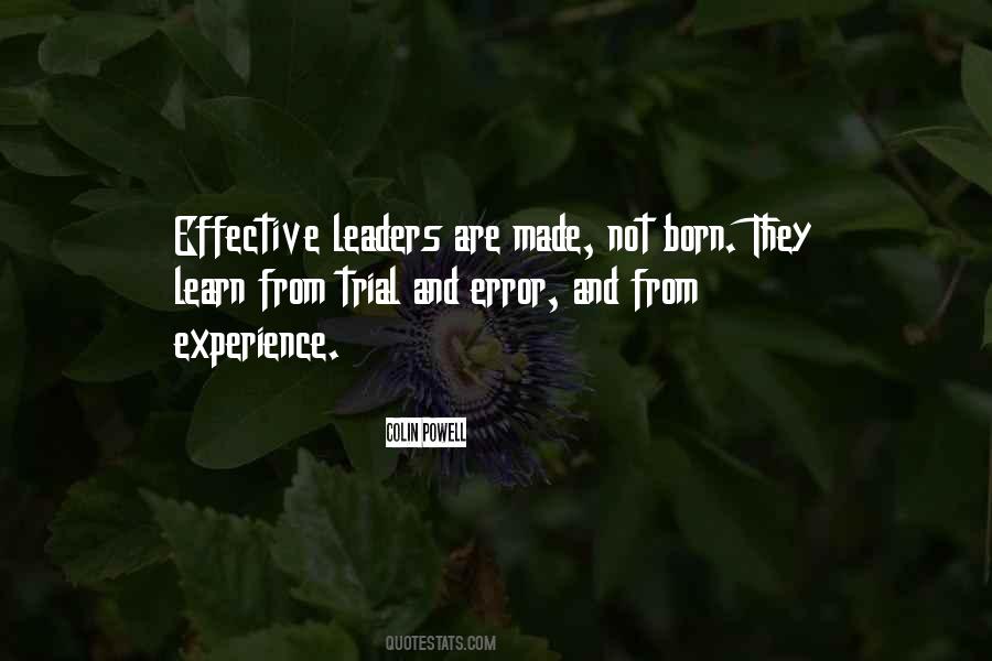 Experience Leadership Quotes #1877548