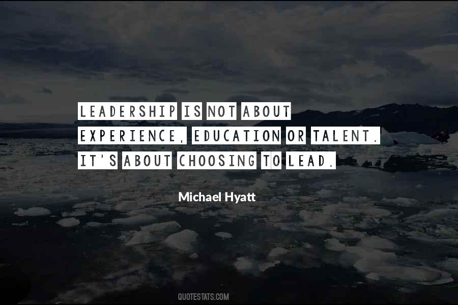 Experience Leadership Quotes #486638