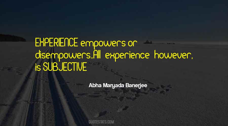 Experience Leadership Quotes #796781