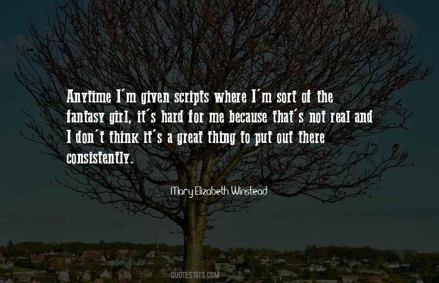Fantasy Girl Quotes #1270887