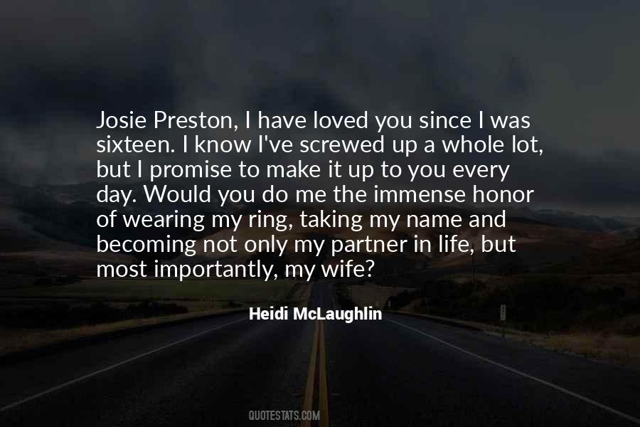 Promise To My Wife Quotes #800888