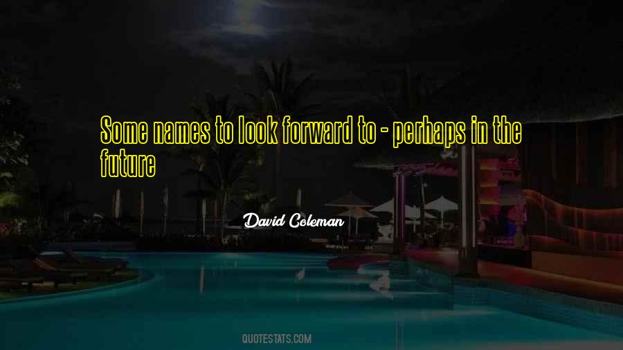 I Look Forward To The Future Quotes #1139923