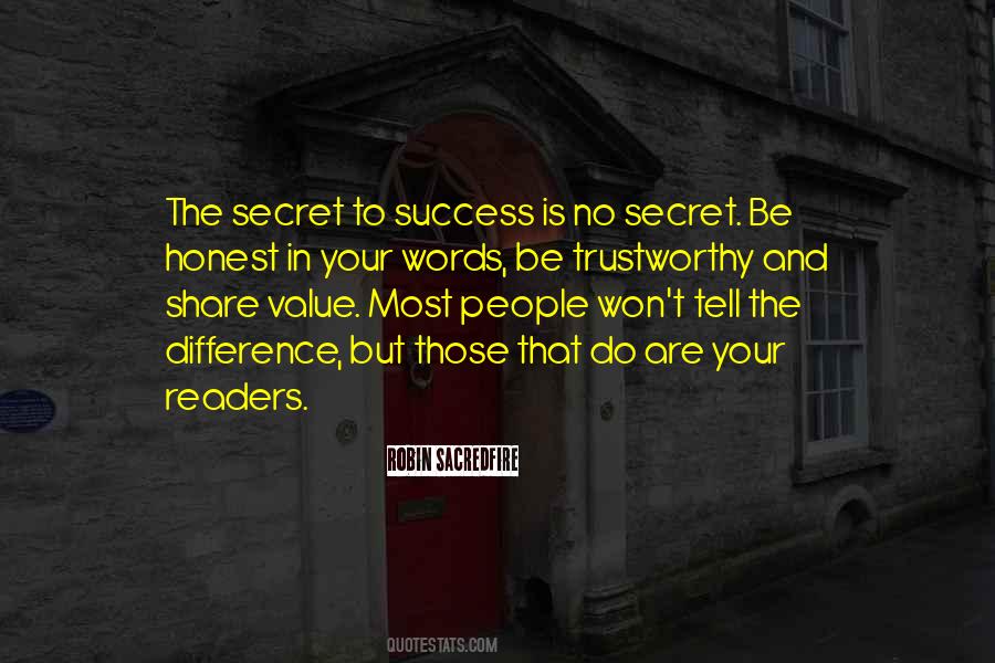 No Secret To Success Quotes #1240196