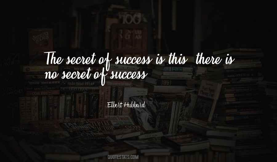 No Secret To Success Quotes #49019