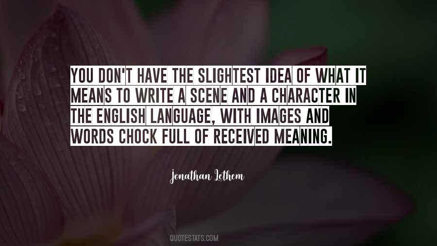 English Character Quotes #1689758
