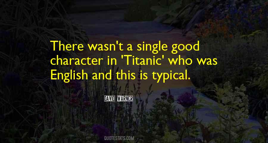 English Character Quotes #1796993