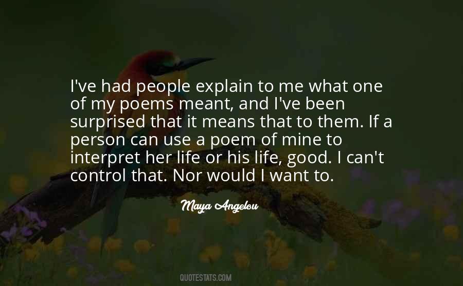 I Control My Life Quotes #570622