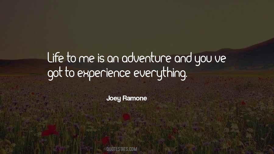 Everything Is An Experience Quotes #1708057
