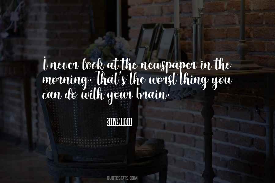 Morning Newspaper Quotes #116817