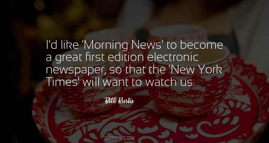 Morning Newspaper Quotes #732675