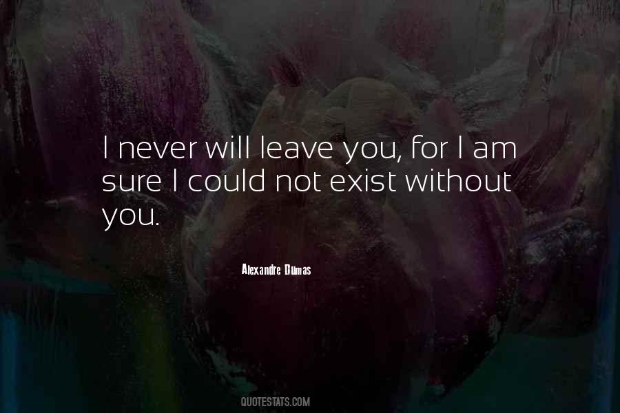 Will Never Leave You Quotes #257705