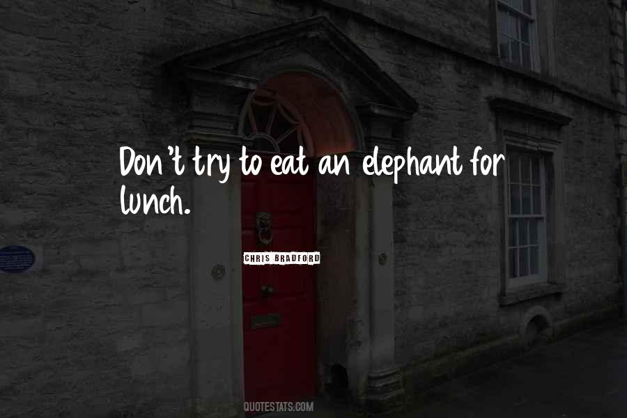 Eat An Elephant Quotes #532248