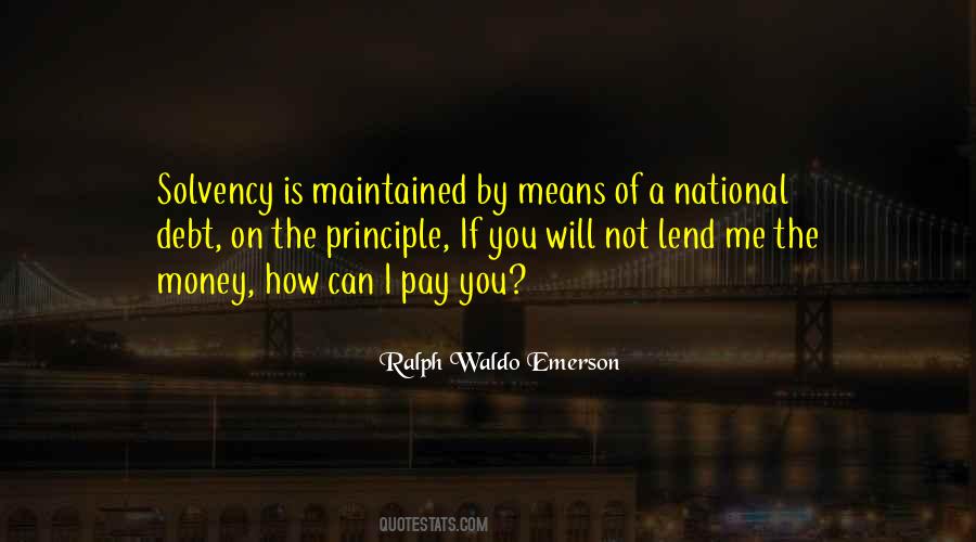 Quotes About Debt Money #1069303