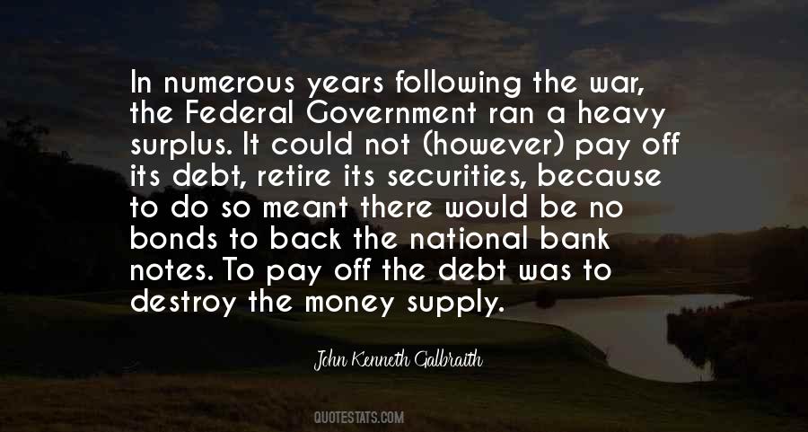 Quotes About Debt Money #888860