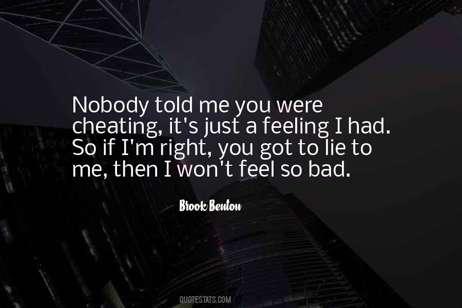 Cheating Lie Quotes #1310097