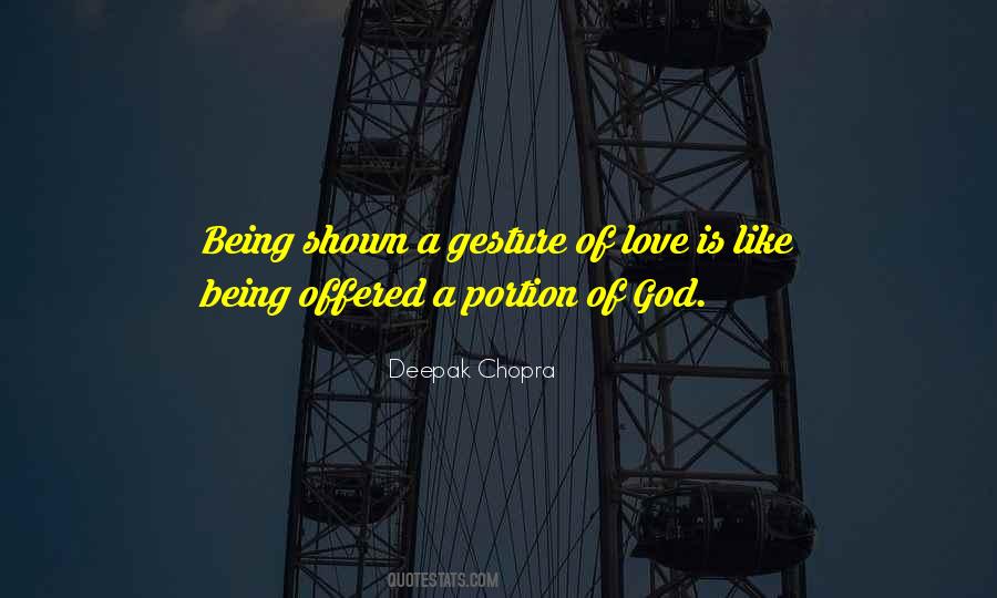 Gesture Of Love Quotes #378655